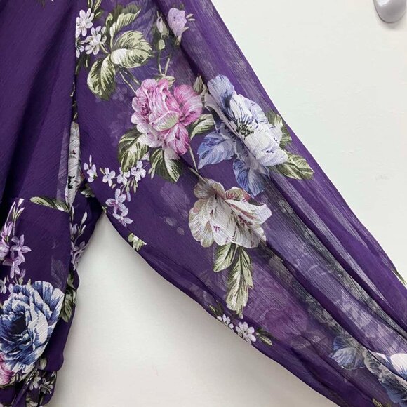 City Chic Womens Floral Dress / Maxi Dress Floral / Multicoloured / Purple - Picture 2 of 3